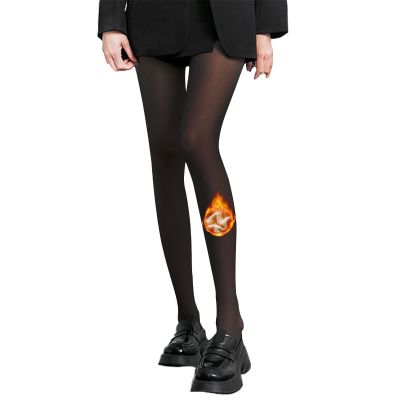 Fleece Lined Tights Sheer Women - Pantyhose High Waisted Fake Translucent Tig...